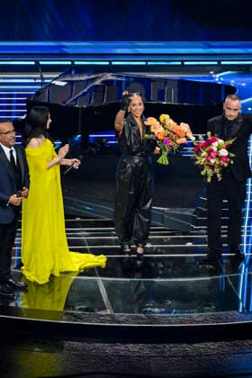 76th Italian Song Festival of Sanremo 3rd Evening Teatro Ariston - Sanremo, Italy Carlo Conti;Laura Pausini;Alicia Keys;Eros Ramazzotti 76th Italian Song Festival of Sanremo 3rd Evening Teatro Ariston - Sanremo, Italy 26th February 2026 SGPItalia id 134399_050 Not Exclusive  Copyright: xAlfonsoxCatalano SGPx