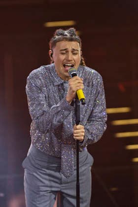 76th Italian Song Festival of Sanremo 3rd Evening Teatro Ariston - Sanremo, Italy SAYF Adam Sayf Viacava 76th Italian Song Festival of Sanremo 3rd Evening Teatro Ariston - Sanremo, Italy 26th February 2026 SGPItalia id 134399_050 Not Exclusive  Copyright: xAlfonsoxCatalano SGPx