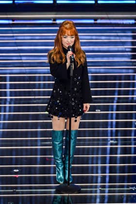 76th Italian Song Festival of Sanremo 3rd Evening Teatro Ariston - Sanremo, Italy MARIA ANTONIETTA Letizia Cesarini 76th Italian Song Festival of Sanremo 3rd Evening Teatro Ariston - Sanremo, Italy 26th February 2026 SGPItalia id 134399_050 Not Exclusive  Copyright: xAlfonsoxCatalano SGPx