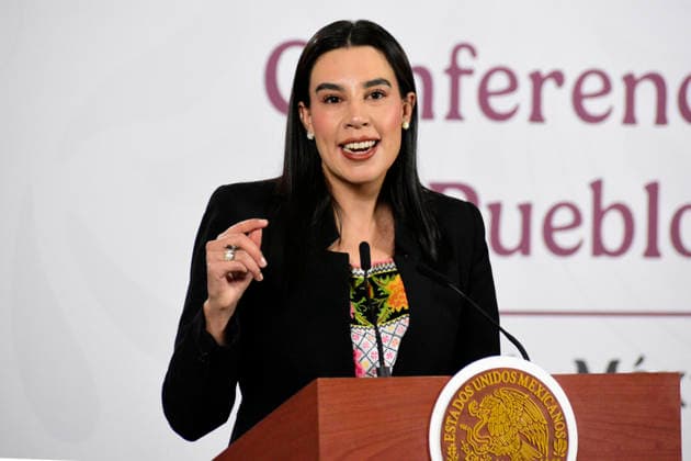 Mexico™s President Claudia Sheinbaum News Conference Mexico™s Tourism Minister, Josefina Rodriguez Zamora speaks about the increase the tourism within the Mexico is in Fashion (Mexico esta de Moda) campaign, during a briefing conference at the National Palace. on February 26, 2026 in Mexico City, Mexico. (Photo by Luis Barron Eyepix Group) Copyright: xLuisxBarronx xEyepixxGroupx LB_26022026_176981