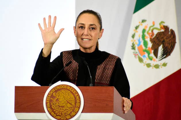 Mexico™s President Claudia Sheinbaum News Conference Mexican President Claudia Sheinbaum Pardo speaks about the increase the tourism within the Mexico is in Fashion (Mexico esta de Moda) campaign, during a briefing conference at the National Palace. on February 26, 2026 in Mexico City, Mexico. (Photo by Luis Barron Eyepix Group) Copyright: xLuisxBarronx xEyepixxGroupx LB_26022026_176985