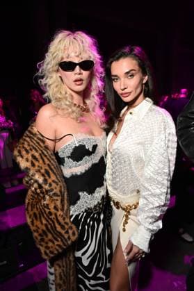 Milano Fashion Week - Women F W 26-27 Roberto Cavalli Fashion Show Front Row Milan, Italy Betty Bachz;Amy Jackson Milano Fashion Week - Women F W 26-27 Roberto Cavalli Fashion Show Front Row Milan, Italy 26th February 2026 SGPItalia id 134540_001 * Not Exclusive  Copyright: xMAXxMONTINGELLI SGPx