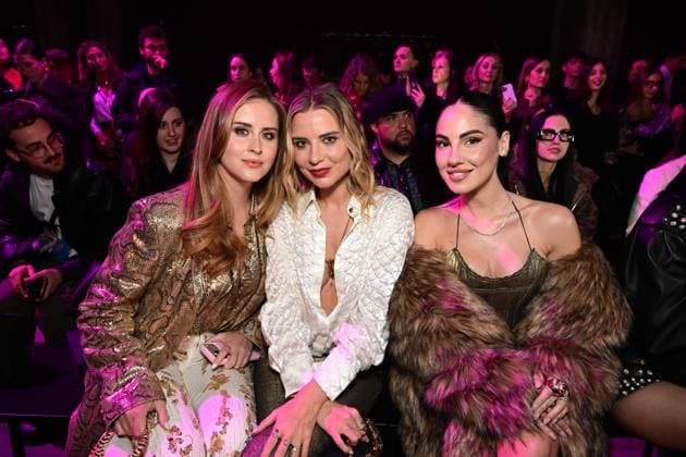 Milano Fashion Week - Women F W 26-27 Roberto Cavalli Fashion Show Front Row Milan, Italy ?;Valentina Ferragni;Veronica Ferraro;Giulia De Lellis Milano Fashion Week - Women F W 26-27 Roberto Cavalli Fashion Show Front Row Milan, Italy 26th February 2026 SGPItalia id 134540_001 * Not Exclusive  Copyright: xMAXxMONTINGELLI SGPx