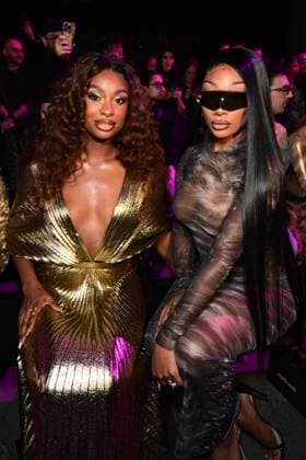 Milano Fashion Week - Women F W 26-27 Roberto Cavalli Fashion Show Front Row Milan, Italy Coco Jones;Megan Thee Stallion Milano Fashion Week - Women F W 26-27 Roberto Cavalli Fashion Show Front Row Milan, Italy 26th February 2026 SGPItalia id 134540_001 * Not Exclusive  Copyright: xMAXxMONTINGELLI SGPx