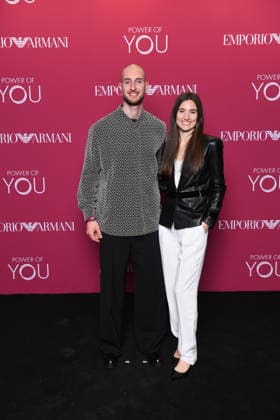 Milano Fashion Week - Women F W 26-27 Photocall of Emporio Armani Power of You Party Perfume Presentation Milan, Italy Amos Mosaner;Stefania Constantini Milano Fashion Week - Women F W 26-27 Photocall of Emporio Armani Power of You Party Perfume Presentation Milan, Italy 26th February 2026 SGPItalia id 134543 * Not Exclusive  Copyright: xJohnnyxDallaxLibera SGPx