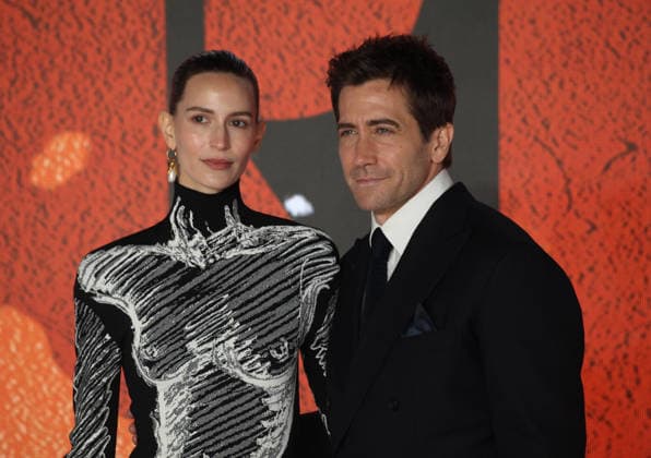 The Bride UK premiere London, UK. Jeanne Cadieu and Jake Gyllenhaal at The Bride UK premiere. Leicester Square. 26th February 2026. LMK11-S270226-001 Steve Bealing Landmark Media 