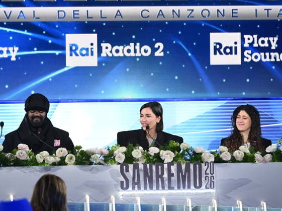 Sanremo, 76th Italian Song Festival - photocall Serana Brancale, Gregory Porter, and Delia - pictured: Serana Brancale, Gregory Porter, and Delia  Copyright: xTerenghi PoolxSanremo02x xipa-agency.netx xPoolxSanremox02x IPA_Agency_IPA72099725