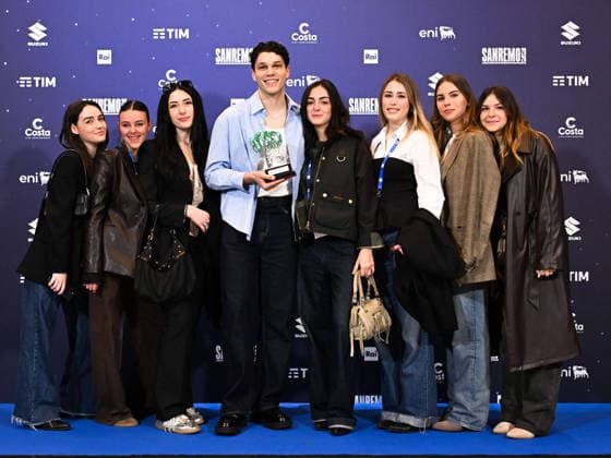 Sanremo, 76th Italian Song Festival. Photocall featuring Niccolò Filippucci, winner of the Sanremo Giovani award.  Copyright: xMaurizioxD Avanzox xipa-agency.netx xPoolxSanremox02x IPA_Agency_IPA72100254