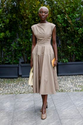 Tod’s - Photocall - Milan Fashion Week - Womenswear Fall Winter 2026 2027 MILAN, ITALY - FEBRUARY 27: Amina Ladymya poses before the runway of Tod’s show during the Milan Fashion Week - Womenswear Fall Winter 2026 2027 on February 27, 2026 in Milan, Italy. Photo by Marco Piovanotto Abacapress.com  Copyright: xPiovanottoxMarco ABACAx