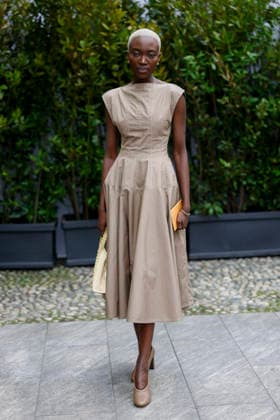 Tod’s - Photocall - Milan Fashion Week - Womenswear Fall Winter 2026 2027 MILAN, ITALY - FEBRUARY 27: Amina Ladymya poses before the runway of Tod’s show during the Milan Fashion Week - Womenswear Fall Winter 2026 2027 on February 27, 2026 in Milan, Italy. Photo by Marco Piovanotto Abacapress.com  Copyright: xPiovanottoxMarco ABACAx
