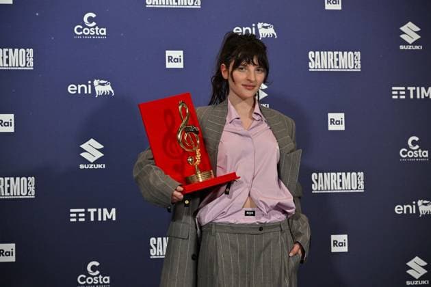 Photo IPP Felice De Martino Sanremo 27 02 2026 76th Italian Song Festival In the photo the singer Angelica Bove winner of the Lucio Dalla Italy Photo Press World Prize Copyright