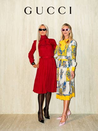 Milan, Milan Women s Fashion Week Fall Winter 2026 27 - Gucci Fashion Show - Guests - Pictured: Paris and Nicky Hilton  Copyright: xRiccardoxGiordanox xipa-agency.netx xRiccardoxGiordanox IPA_Agency_IPA72105268