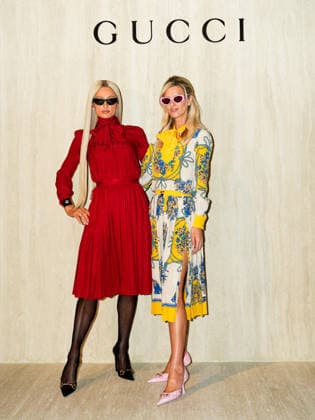 Milan, Milan Women s Fashion Week Fall Winter 2026 27 - Gucci Fashion Show - Guests - Pictured: Paris and Nicky Hilton  Copyright: xRiccardoxGiordanox xipa-agency.netx xRiccardoxGiordanox IPA_Agency_IPA72105274
