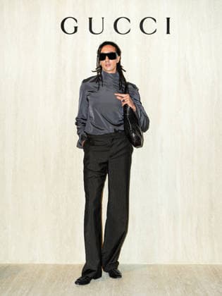 MFW - Guests at GUCCI Runway - Arrivals Ghali at the Gucci Fashion Show during Milan Women s Fashion Week Fall Winter 2026 27 in Milan. Milan, Italy, February 27, 2026. Photo by Riccardo Giordano IPA ABACAPRESS.COM Milan Italy  Copyright: xGiordanoxRiccardo IPA ABACAx