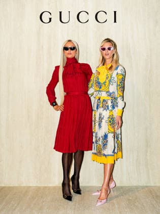 MFW - Paris and Nicky Hilton at GUCCI Runway - Arrivals Paris and Nicky Hilton at the Gucci Fashion Show during Milan Women s Fashion Week Fall Winter 2026 27 in Milan. Milan, Italy, February 27, 2026. Photo by Riccardo Giordano IPA ABACAPRESS.COM Milan Italy  Copyright: xGiordanoxRiccardo IPA ABACAx