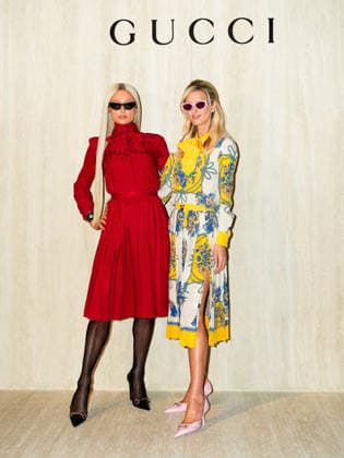 MFW - Paris and Nicky Hilton at GUCCI Runway - Arrivals Paris and Nicky Hilton at the Gucci Fashion Show during Milan Women s Fashion Week Fall Winter 2026 27 in Milan. Milan, Italy, February 27, 2026. Photo by Riccardo Giordano IPA ABACAPRESS.COM Milan Italy  Copyright: xGiordanoxRiccardo IPA ABACAx