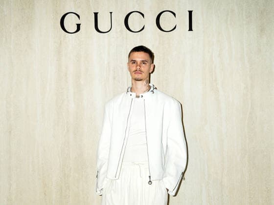 MFW - Romeo Beckham at GUCCI Runway - Arrivals Romeo Beckham at the Gucci Fashion Show during Milan Women s Fashion Week Fall Winter 2026 27 in Milan. Milan, Italy, February 27, 2026. Photo by Riccardo Giordano IPA ABACAPRESS.COM Milan Italy  Copyright: xGiordanoxRiccardo IPA ABACAx