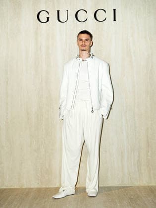 MFW - Romeo Beckham at GUCCI Runway - Arrivals Romeo Beckham at the Gucci Fashion Show during Milan Women s Fashion Week Fall Winter 2026 27 in Milan. Milan, Italy, February 27, 2026. Photo by Riccardo Giordano IPA ABACAPRESS.COM Milan Italy  Copyright: xGiordanoxRiccardo IPA ABACAx