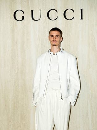 MFW - Romeo Beckham at GUCCI Runway - Arrivals Romeo Beckham at the Gucci Fashion Show during Milan Women s Fashion Week Fall Winter 2026 27 in Milan. Milan, Italy, February 27, 2026. Photo by Riccardo Giordano IPA ABACAPRESS.COM Milan Italy  Copyright: xGiordanoxRiccardo IPA ABACAx