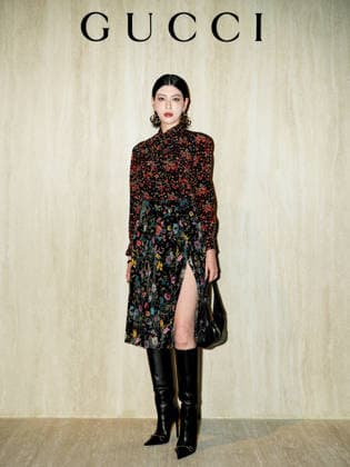 Milan, Milan Women s Fashion Week Fall Winter 2026 27 - Gucci Fashion Show - Guests - Pictured: guest  Copyright: xRiccardoxGiordanox xipa-agency.netx xRiccardoxGiordanox IPA_Agency_IPA72105739