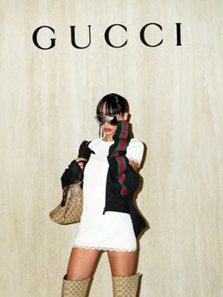 Milan, Milan Women s Fashion Week Fall Winter 2026 27 - Gucci Fashion Show - Guests - Pictured: guest  Copyright: xRiccardoxGiordanox xipa-agency.netx xRiccardoxGiordanox IPA_Agency_IPA72105750