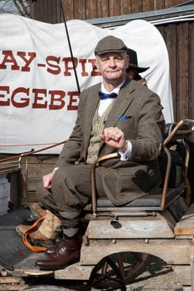 Heinrich Schafmeister appears as Sir John Raffley Three celebrities In the Valley of Death Florian Fitz, Isabel Varell and Heinrich Schafmeister are the guest stars in the 2026 season of the Karl May Games in Bad Segeberg, photo session on 27 2 2026 in the Indian Village, open-air theater Bad Segeberg, Schleswig Holstein