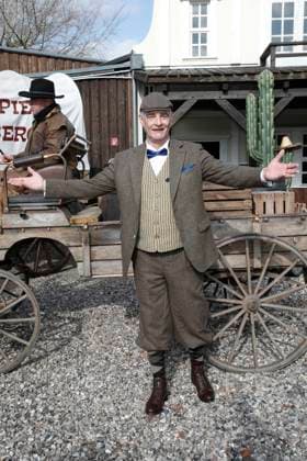 Heinrich Schafmeister appears as Sir John Raffley Three celebrities In the Valley of Death Florian Fitz, Isabel Varell and Heinrich Schafmeister are the guest stars in the 2026 season of the Karl May Games in Bad Segeberg, photo session on 27 2 2026 in the Indian Village, open-air theater Bad Segeberg, Schleswig Holstein