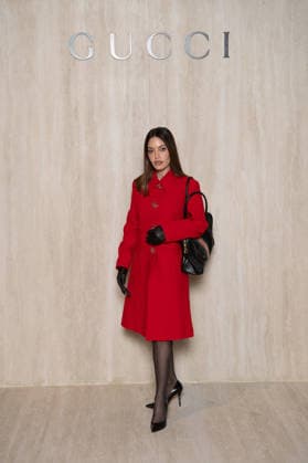 Milano Fashion Week - Women F W 26-27 Gucci Fashion Show Backdrop Milan, Italy Karen Wazen Milano Fashion Week - Women F W 26-27 Gucci Fashion Show Backdrop Milan, Italy 27th February 2026 SGPItalia id 134545_001 * Not Exclusive  Copyright: xJohnnyxDallaxLibera SGPx
