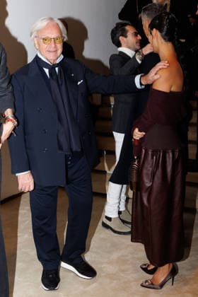 News - Tod s - Front Row - Milan Fashion Week - Womenswear Fall Winter 2026 2027 Diego della Valle and a guest attends the Tod s fashion show during the Milan Fashion Week - Womenswear Fall Winter 2026 2027 on February 27, 2026 in Milan, Italy. Photo: Cinzia Camela. Milan PAC Italy Copyright: xCinziaxCamelax xLiveMediax LPN_2318079