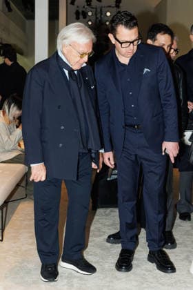 News - Tod s - Front Row - Milan Fashion Week - Womenswear Fall Winter 2026 2027 Diego Della Valle and a guest attend the Tod s fashion show during the Milan Fashion Week - Womenswear Fall Winter 2026 2027 on February 27, 2026 in Milan, Italy. Photo: Cinzia Camela. Milan PAC Italy Copyright: xCinziaxCamelax xLiveMediax LPN_2318119