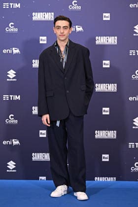 February 27, 2026, Sanremo, Rome, Italy: February 27, 2026, Sanremo. 76th Italian Song Festival. Photocall. Pictured: Michele Bravi. Sanremo Italy  - ZUMAa289 20260227_zia_a289_022 Copyright: xMariaxLauraxAntonellix