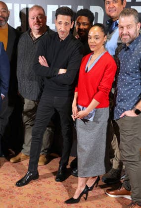 Adrien Brody and Tessa Thompson at The Fear Of 13 - New York Actors Tessa Thompson and Adrien Brody attend media day for their broadway show debut of The Fear of 13 at the James Earl Jones Theatre in New York, NY on February 27, 2026. Photo by Charles Guerin ABACAPRESS.COM New York NY  Copyright: xGuerinxCharles ABACAx