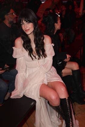 Milan, Milan Women s Fashion Week Fall Winter 2026 27 - Women s Fashion, Fall Winter 2026 27 - Blumarine fashion show - front row in the photo: Ginevra Ferro  Copyright: xSimonaxChiocciax xipa-agency.netx xFotosickix IPA_Agency_IPA72114134