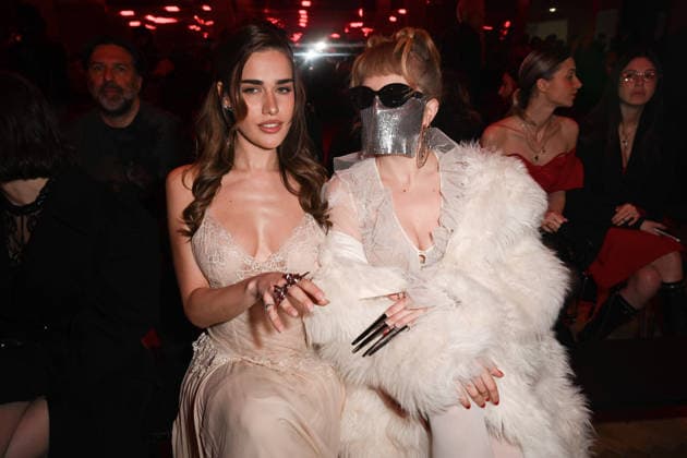 Milan, Milan Women s Fashion Week Fall Winter 2026 27 - Women s Fashion, Fall Winter 2026 27 - Blumarine fashion show - front row in the photo: Miss Keta, Clara Soccini  Copyright: xSimonaxChiocciax xipa-agency.netx xFotosickix IPA_Agency_IPA72114152
