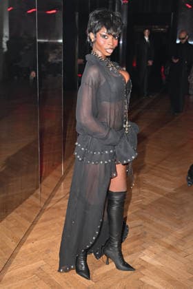 Milan, Milan Women s Fashion Week Fall Winter 2026 27 - Women s Fashion, Fall Winter 2026 27 - Blumarine fashion show - front row in the photo: Olandria Carthen  Copyright: xSimonaxChiocciax xipa-agency.netx xFotosickix IPA_Agency_IPA72114234