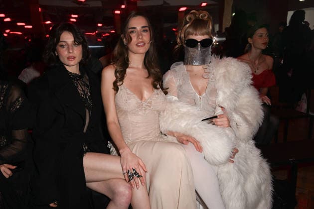 Milan, Milan Women s Fashion Week Fall Winter 2026 27 - Women s Fashion, Fall Winter 2026 27 - Blumarine fashion show - front row in the photo: Miss Keta, Alice Pagani, Clara Soccini  Copyright: xSimonaxChiocciax xipa-agency.netx xFotosickix IPA_Agency_IPA72114196