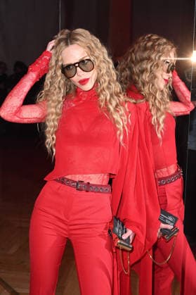 Milan, Milan Women s Fashion Week Fall Winter 2026 27 - Women s Fashion, Fall Winter 2026 27 - Blumarine fashion show - front row in the photo: Clara Berry  Copyright: xSimonaxChiocciax xipa-agency.netx xFotosickix IPA_Agency_IPA72114267