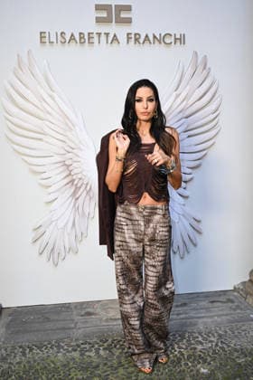 Milan, Milan Women s Fashion Week Fall Winter 2026 27 - Women s Fashion, Fall Winter 2026 27 - Elisabetta Franchi fashion show - arrivals in the photo: Elisabetta Gregoraci  Copyright: xSimonaxChiocciax xipa-agency.netx xFotosickix IPA_Agency_IPA72117423