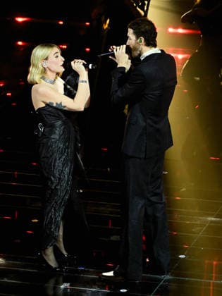 Sanremo, 76th Italian Song Festival. Fourth Evening. Pictured: Mara Sattei, Mecna  Copyright: xMaurizioxD Avanzox xipa-agency.netx xPoolxSanremox02x IPA_Agency_IPA72119386
