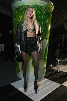 Milan, Milan Women s Fashion Week: Fall Winter 2026 27 - Women s Fashion, Fall Winter 2026 27 - GCDS fashion show - front raw in the photo: Elena Perminova  Copyright: xRiccardoxGiordanox xipa-agency.netx xRiccardoxGIordanox IPA_Agency_IPA72122647