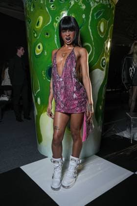 Milan, Milan Women s Fashion Week: Fall Winter 2026 27 - Women s Fashion, Fall Winter 2026 27 - GCDS fashion show - front raw in the photo: guest  Copyright: xRiccardoxGiordanox xipa-agency.netx xRiccardoxGIordanox IPA_Agency_IPA72122672