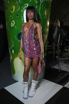 Milan, Milan Women s Fashion Week: Fall Winter 2026 27 - Women s Fashion, Fall Winter 2026 27 - GCDS fashion show - front raw in the photo: guest  Copyright: xRiccardoxGiordanox xipa-agency.netx xRiccardoxGIordanox IPA_Agency_IPA72122702