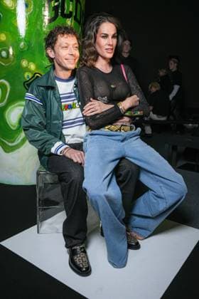 Milan, Milan Women s Fashion Week: Fall Winter 2026 27 - Women s Fashion, Fall Winter 2026 27 - GCDS fashion show - front raw in the photo: Valentino Rossi and Francesca Sofia Novello  Copyright: xRiccardoxGiordanox xipa-agency.netx xRiccardoxGIordanox IPA_Agency_IPA72122817