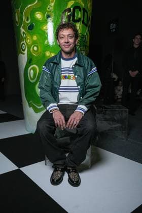 Milan, Milan Women s Fashion Week: Fall Winter 2026 27 - Women s Fashion, Fall Winter 2026 27 - GCDS fashion show - front raw in the photo: Valentino Rossi  Copyright: xRiccardoxGiordanox xipa-agency.netx xRiccardoxGIordanox IPA_Agency_IPA72122792