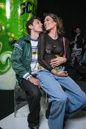 Milan, Milan Women s Fashion Week: Fall Winter 2026 27 - Women s Fashion, Fall Winter 2026 27 - GCDS fashion show - front raw in the photo: Valentino Rossi and Francesca Sofia Novello  Copyright: xRiccardoxGiordanox xipa-agency.netx xRiccardoxGIordanox IPA_Agency_IPA72122847
