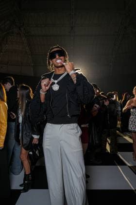 Milan, Milan Women s Fashion Week: Fall Winter 2026 27 - Women s Fashion, Fall Winter 2026 27 - GCDS fashion show - front raw in the photo: guest  Copyright: xRiccardoxGiordanox xipa-agency.netx xRiccardoxGIordanox IPA_Agency_IPA72122891