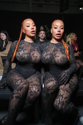Milan, Milan Women s Fashion Week: Fall Winter 2026 27 - Women s Fashion, Fall Winter 2026 27 - GCDS fashion show - front raw in the photo: Shannon and Shannade Clermont  Copyright: xRiccardoxGiordanox xipa-agency.netx xRiccardoxGIordanox IPA_Agency_IPA72123044