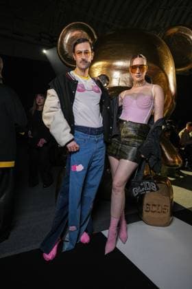 Milan, Milan Women s Fashion Week: Fall Winter 2026 27 - Women s Fashion, Fall Winter 2026 27 - GCDS fashion show - front raw in the photo: Nelson Tiberghien and Isabelle Chaput  Copyright: xRiccardoxGiordanox xipa-agency.netx xRiccardoxGIordanox IPA_Agency_IPA72123108