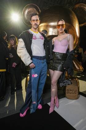 Milan, Milan Women s Fashion Week: Fall Winter 2026 27 - Women s Fashion, Fall Winter 2026 27 - GCDS fashion show - front raw in the photo: Nelson Tiberghien and Isabelle Chaput  Copyright: xRiccardoxGiordanox xipa-agency.netx xRiccardoxGIordanox IPA_Agency_IPA72123117