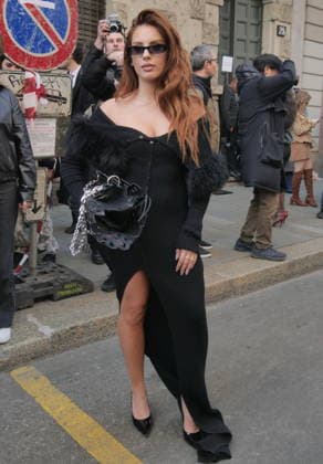 Milan, Milan Women s Fashion Week Fall Winter 2026 27 - Women s Fashion, Fall Winter 2026 27 - Blumarine fashion show - arrivals In the photo: Guest  Copyright: xLucaxPontix xipa-agency.netx xx IPA_Agency_IPA72126942